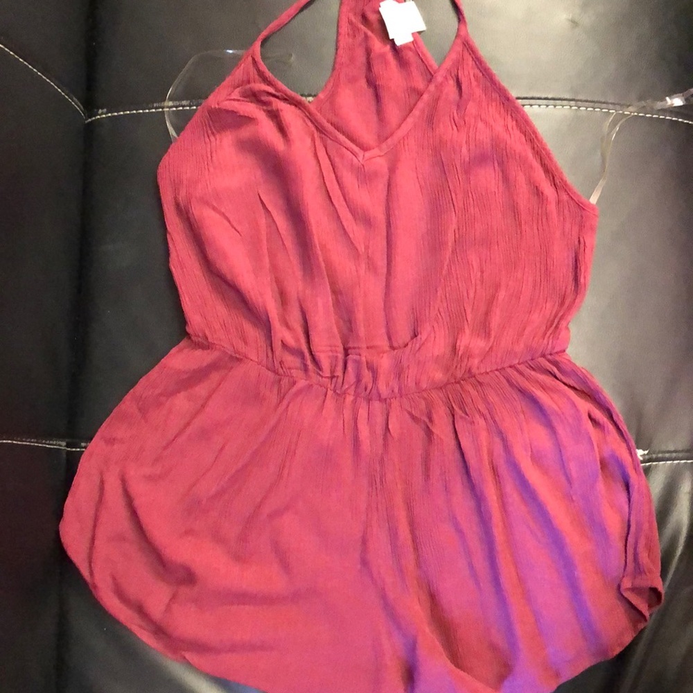 Burgundy Romper